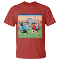 Funny Kendo Cat T Shirt Samurai Martial Arts - Wonder Print Shop