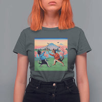 Funny Kendo Cat T Shirt For Women Samurai Martial Arts - Wonder Print Shop