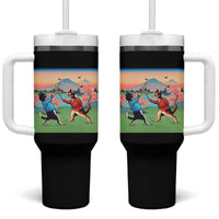 Funny Kendo Cat Tumbler With Handle Samurai Martial Arts - Wonder Print Shop