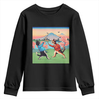 Funny Kendo Cat Youth Sweatshirt Samurai Martial Arts - Wonder Print Shop