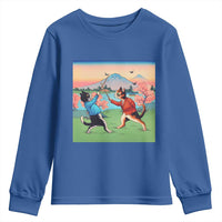 Funny Kendo Cat Youth Sweatshirt Samurai Martial Arts - Wonder Print Shop