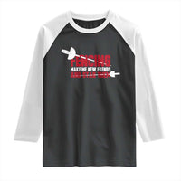 Funny Fencer Raglan Shirt Fencing Make Me New Friends And Stab Them - Wonder Print Shop