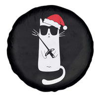 Funny Cat Fencing Christmas Spare Tire Cover Cute Kitty Lover - Wonder Print Shop