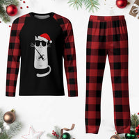 Funny Cat Fencing Christmas Plaid Pajama Set Cute Kitty Lover - Wonder Print Shop