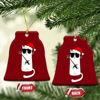 Funny Cat Fencing Xmas Ceramic Ornament Cute Kitty Lover - Wonder Print Shop