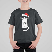 Funny Cat Fencing Christmas T Shirt For Kid Cute Kitty Lover - Wonder Print Shop