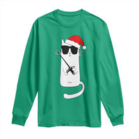 Funny Cat Fencing Christmas Long Sleeve Shirt Cute Kitty Lover - Wonder Print Shop