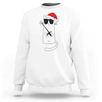 Funny Cat Fencing Christmas Sweatshirt Cute Kitty Lover - Wonder Print Shop