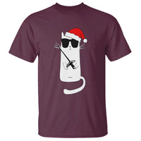Funny Cat Fencing Christmas T Shirt Cute Kitty Lover - Wonder Print Shop