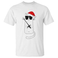 Funny Cat Fencing Christmas T Shirt Cute Kitty Lover - Wonder Print Shop