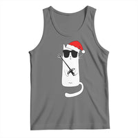 Funny Cat Fencing Christmas Tank Top Cute Kitty Lover - Wonder Print Shop