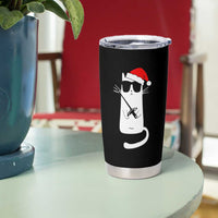 Funny Cat Fencing Christmas Tumbler Cup Cute Kitty Lover - Wonder Print Shop