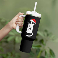 Funny Cat Fencing Christmas Tumbler With Handle Cute Kitty Lover - Wonder Print Shop