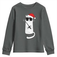Funny Cat Fencing Christmas Youth Sweatshirt Cute Kitty Lover - Wonder Print Shop
