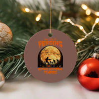 Funny Fencing Halloween Ceramic Ornament You Call It Fencing Zombie Survival - Wonder Print Shop