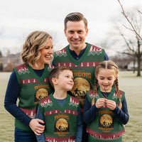 Funny Fencing Halloween V-Neck Knit Sweater Vest You Call It Fencing Zombie Survival - Wonder Print Shop