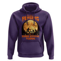 Funny Fencing Halloween Hoodie You Call It Fencing Zombie Survival - Wonder Print Shop