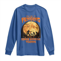 Funny Fencing Halloween Long Sleeve Shirt You Call It Fencing Zombie Survival - Wonder Print Shop