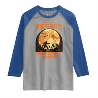 Funny Fencing Halloween Raglan Shirt You Call It Fencing Zombie Survival - Wonder Print Shop