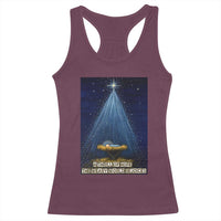 Nativity Scene Christmas Racerback Tank Top Biible Baby Jesus Christian - Wonder Print Shop