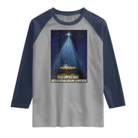 Nativity Scene Christmas Raglan Shirt Biible Baby Jesus Christian - Wonder Print Shop