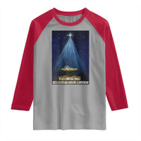 Nativity Scene Christmas Raglan Shirt Biible Baby Jesus Christian - Wonder Print Shop