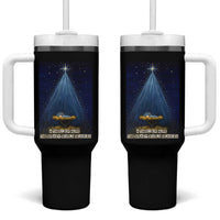 Nativity Scene Christmas Tumbler With Handle Biible Baby Jesus Christian - Wonder Print Shop