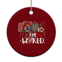 Nativity Scene Xmas Ceramic Ornament Joy To The World - Wonder Print Shop