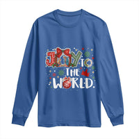 Nativity Scene Christmas Long Sleeve Shirt Joy To The World - Wonder Print Shop