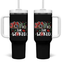Nativity Scene Christmas Tumbler With Handle Joy To The World - Wonder Print Shop