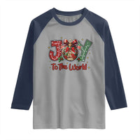 Jesus Christmas Raglan Shirt Joy To The World - Wonder Print Shop