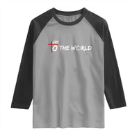 Jesus Christian Christmas Raglan Shirt Joy To The World - Wonder Print Shop