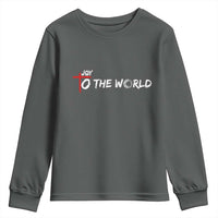 Jesus Christian Christmas Youth Sweatshirt Joy To The World - Wonder Print Shop