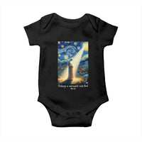 Virgin Mary Starry Night Baby Onesie Luke 2:11 Christian Faith - Wonder Print Shop