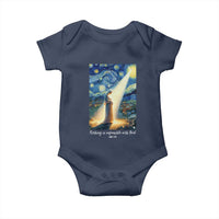 Virgin Mary Starry Night Baby Onesie Luke 2:11 Christian Faith - Wonder Print Shop