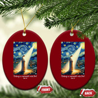 Virgin Mary Starry Night Ceramic Ornament Luke 2:11 Christian Faith - Wonder Print Shop