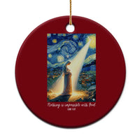 Virgin Mary Starry Night Ceramic Ornament Luke 2:11 Christian Faith - Wonder Print Shop