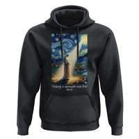 Virgin Mary Starry Night Hoodie Luke 2:11 Christian Faith - Wonder Print Shop