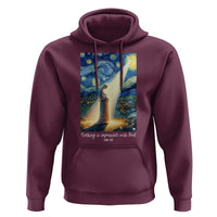 Virgin Mary Starry Night Hoodie Luke 2:11 Christian Faith - Wonder Print Shop