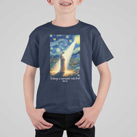 Virgin Mary Starry Night T Shirt For Kid Luke 2:11 Christian Faith - Wonder Print Shop