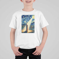 Virgin Mary Starry Night T Shirt For Kid Luke 2:11 Christian Faith - Wonder Print Shop
