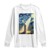 Virgin Mary Starry Night Long Sleeve Shirt Luke 2:11 Christian Faith - Wonder Print Shop