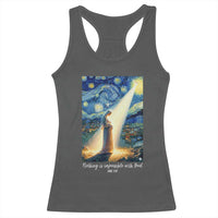 Virgin Mary Starry Night Racerback Tank Top Luke 2:11 Christian Faith - Wonder Print Shop