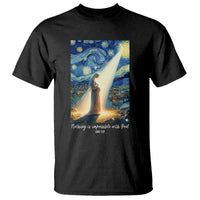 Virgin Mary Starry Night T Shirt Luke 2:11 Christian Faith - Wonder Print Shop