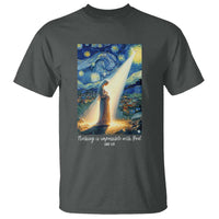 Virgin Mary Starry Night T Shirt Luke 2:11 Christian Faith - Wonder Print Shop