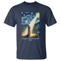 Virgin Mary Starry Night T Shirt Luke 2:11 Christian Faith - Wonder Print Shop