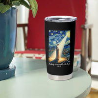 Virgin Mary Starry Night Tumbler Cup Luke 2:11 Christian Faith - Wonder Print Shop