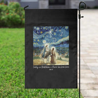 Bethlehem Starry Night Garden Flag Nativity Luke 2:11 Christian Christmas - Wonder Print Shop