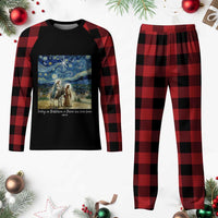 Bethlehem Starry Night Plaid Pajama Set Nativity Luke 2:11 Christian Christmas - Wonder Print Shop