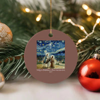 Bethlehem Starry Night Ceramic Ornament Nativity Luke 2:11 Christian Xmas - Wonder Print Shop